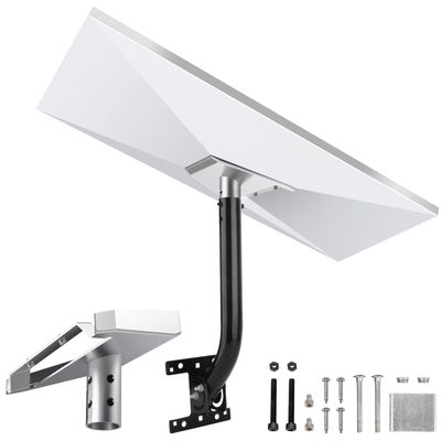 Sactulaz Starlink Gen 3 Roof/Wall Mount Kit - Heavy Duty Steel Adjustable Pivot for Starlink V3 Standard Satellite Dish, Weatherproof RV/Travel Ready with Accessories - 15" J-Pole