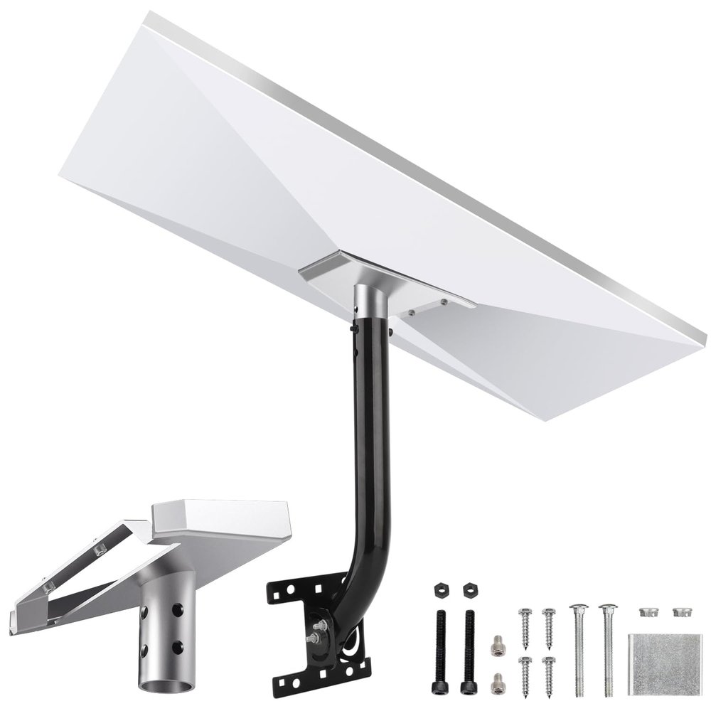 Sactulaz Starlink Gen 3 Roof/Wall Mount Kit - Heavy Duty Steel Adjustable Pivot for Starlink V3 Standard Satellite Dish, Weatherproof RV/Travel Ready with Accessories - 15" J-Pole