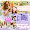 YINOCHE Kids Camera Instant Print, Camera for Kids with Printable Photos, Toddler Camera Toys for Children Ages 3-14, Digital Camera Birthday Gifts for Girls (Purple) view 3