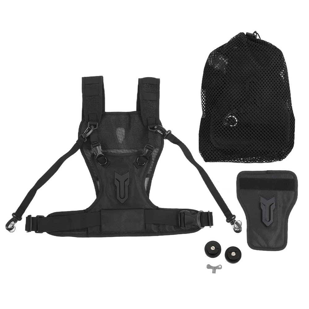Holigie Chest Camera Mount Camera Chest Harness Nylon Adjustable Multi Camera Vest for Wedding Sports Nature And Studio Photography