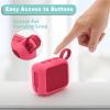 TXEsign Silicone Case for JBL Go 4, Go 4 Protective Cover, Travel Carrying Pouch w Anti-Dust Charging Cover Speaker Mount Strap (Red) view 3