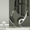 Active Noise Cancelling Headphonnes, Retro Over-Ear Headphonne Portable Style Wired 3.5mm Headphonne Vintage Feelings, Stereo Headphonne Sound for Street Style, Player Home Mobile Phonne (Silver) view 3