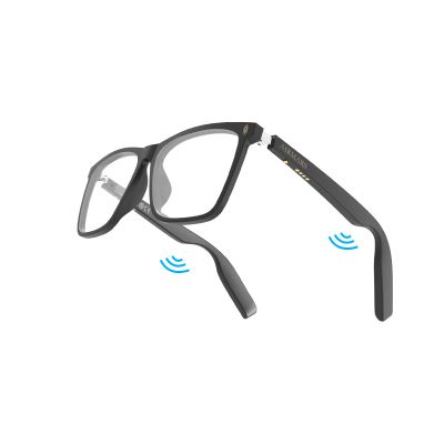 AIRMARS Smart Glasses for Men and Women, Built-in Speaker and Microphone, Photochromic Blue Light Filtering Lenses, UV Protection Polarized Bluetooth Sun Glasses (Transparent)