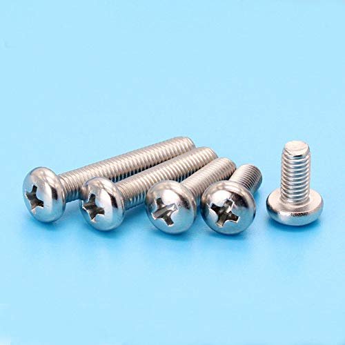 100Pcs M1.2 * 3/4/5/6/8/10mm 304 Stainless Steel Phillips Cross Round head screws PHIL computer mobile phone small screws bolts - (Thread Diameter: M1.2, Length: 3mm)