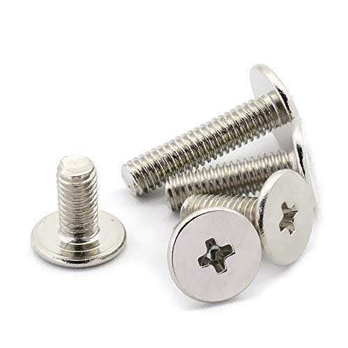 100Pcs M2 Phillips Thin Head Screws Precision Computer Screw Bolts Nickel Plating 2mm-12mm Length - (Dimensions: M2x5mmx4mm)