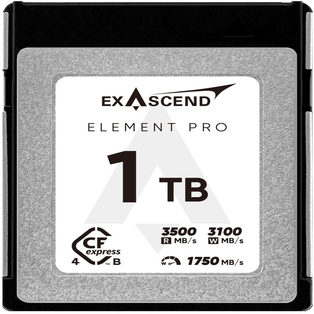 Exascend Element Pro CFexpress 4.0 Type B Card 2 TB / 1 TB / 512 GB, Max. Read 3500 MB/s, Ideal for Express Transfer of Large Photo and Video Files (512, GB)