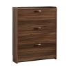 RENEESME Shoe Rack Shoe Storage Cabinet with 3 Flip Drawers, Freestanding Shoe Organizer for Entryway, Narrow Shoe Rack Cabinet, Rustic Brown Shoe Organizer Rack(55x17x110cm) view 1