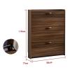 RENEESME Shoe Rack Shoe Storage Cabinet with 3 Flip Drawers, Freestanding Shoe Organizer for Entryway, Narrow Shoe Rack Cabinet, Rustic Brown Shoe Organizer Rack(55x17x110cm) view 3