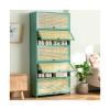 RENEESME Shoe Rack Shoe Cabinet - Multi Layer Bamboo Shoe Storage Cabinet, Free Standing Shoe Organizer with Flip-up Doors, for Hallway Bedroom Entryway Shoe Organizer Rack(70x33x172CM) view 1