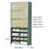 RENEESME Shoe Rack Shoe Cabinet - Multi Layer Bamboo Shoe Storage Cabinet, Free Standing Shoe Organizer with Flip-up Doors, for Hallway Bedroom Entryway Shoe Organizer Rack(70x33x172CM) view 2