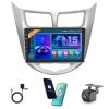 Hikity 2+64GB Android Car Stereo for Hyundai Accent Verna Solaris 2010 2011 2012 2013 2014 2015 2016 Radio 9 Inch Touchscreen Radio Wireless Carplay Android Auto GPS WiFi Bluetooth FM Backup Camera view 1