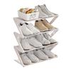 RENEESME Shoe Rack 4-Tiers Shoe Rack, Freestanding Shoe Organizer with Thickened Steel Pipes, Multifunctional Shoe Storage Shelf for Entryway, Hallway Shoe Organizer Rack(White l42cm) view 1