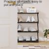 RENEESME Shoe Rack 4-Tiers Shoe Rack, Freestanding Shoe Organizer with Thickened Steel Pipes, Multifunctional Shoe Storage Shelf for Entryway, Hallway Shoe Organizer Rack(White l42cm) view 4