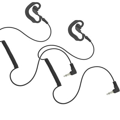 [2 Pack] 3.5mm Listen Only Earpiece, Comfortable G-Shape Earhook Earphone Radio Ear Piece for Police Security and Law Enforcement Use
