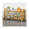 Shoe Rack Shoe Rack for Entryway, 3/4/5 Tiers Metal Mesh Freestanding Shoe Organizer, Space Saving Shoe Storage Shelf for Hallway, Living Room,Closet(Black/Gold) Shoe Organizer Rack(Gold,3-Layers 80cm view 1