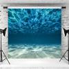 10x6.5ft Deep Underwater Blue Ocean Backdrop Under The Sea Seabed Scene Photography Background Undersea Theme Birthday Baby Shower Party Banner Decorations Photo Booth Props view 3