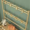 Shoe Rack 5-Tier Entryway Coat and Shoe Rack, Modern Coat Rack, Lightweight Metal Shoe Rack Organizer with Double Row Hooks for Bedroom Hallway Office Shoe Organizer Rack(Black,5-Layers 60cm) view 3
