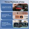 Elook Cassette to Bluetooth Adapter for Car, 5.1 Bluetooth Receiver Kit for Cassette Aux Adapter with 3.5 MM Auxillary Cable, Black view 3