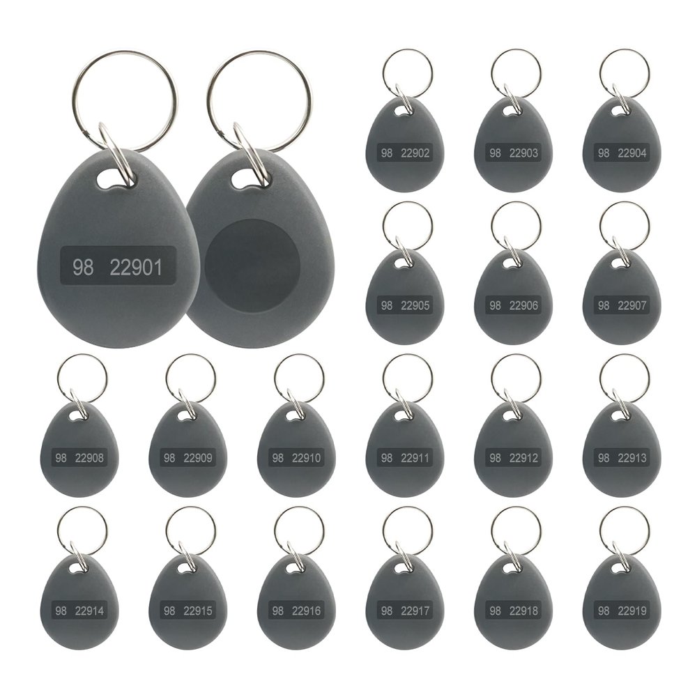 HSOKEW 125KHz RFID Key Fob, 26 bit Keyfob Proximity Fob Compatible with Prox Key ISO-Prox 1346 1386 1326 H10301 Readable, Reproducible Rewritable Hid Card for Card Reader, 98/99 Site Code, 100Pc