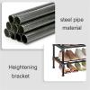 RENEESME Shoe Rack Multi-Layer Shoe Rack with Steel Pipes Shelves, Black Free Standing Shoe Storage Shelf for Closet Entryway Hallway Shoe Organizer Rack(3 Layer-45cm) view 4