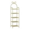 RENEESME Shoe Rack 5/7 Tiers Tall Shoe Rack, Vertical Shoe Organizer, Space Saver Narrow Shoe Shelf Storage for Entryway, Bedroom, Cloakroom Shoe Organizer Rack(Gold,5-Layers) view 1