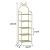 RENEESME Shoe Rack 5/7 Tiers Tall Shoe Rack, Vertical Shoe Organizer, Space Saver Narrow Shoe Shelf Storage for Entryway, Bedroom, Cloakroom Shoe Organizer Rack(Gold,5-Layers) view 3