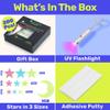Glow in The Dark Stars for Ceiling, Luminous Stars and Moon Stickers, Kids Wall Decor, Sticky Fluorescence Stars, Include Flashlight, Colourful Ceiling Stars for Kids Room view 2
