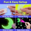 Glow in The Dark Stars for Ceiling, Luminous Stars and Moon Stickers, Kids Wall Decor, Sticky Fluorescence Stars, Include Flashlight, Colourful Ceiling Stars for Kids Room view 4
