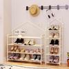 RENEESME Shoe Rack Modern Metal Shoe Rack, 3/4/5/7 Tiers Tall Shoe Shelf Storage, Vertical Shoe Rack Organizer for Entryway, Bedroom, Cloakroom Shoe Organizer Rack(White,50 * 27 * 90cm(4-Layers)) view 2