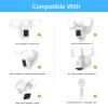 QUIDDITY Eave Mount Compatible with Ring Floodlight Camera Wired Pro/Plus, Blink Wired Floodlight Camera, Ring Plug in Mount, Wyze/Roku Floodlight Camera v2/Pro for Indoor Outdoor Use (White) view 2