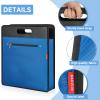 AKOZLIN Vinyl Record Travel Carrying Bag,LP Records Durable Vinyl Albums Case For Most 7" 10" 12" LP Blue view 3