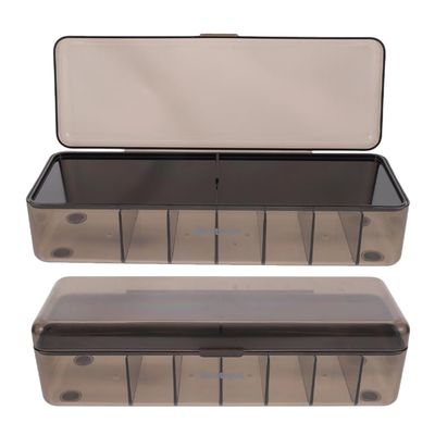 Alipis 2pcs Plastic Cable Management Box Wire Storage Organizer for Electronics Charger Cord Wire Box with Lid