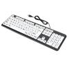 EIMSOAH Large Print Computer Keyboard,USB Wired Keyboard 104 Keys, Black Low Vision Keyboard USB Wired Old People Keyboard with White Large Print Keys (Black), EIMSOAHaxwrkv4275-11 view 1