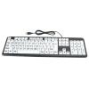 EIMSOAH Large Print Computer Keyboard,USB Wired Keyboard 104 Keys, Black Low Vision Keyboard USB Wired Old People Keyboard with White Large Print Keys (Black), EIMSOAHaxwrkv4275-11 view 3