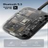 Nulaxy Air in-Flight Bluetooth Wireless Audio Transmitter Receiver for up to 2 AirPods Wireless Headphones, Bluetooth Adapter for All 3.5mm Aux Jacks on Airplanes, Black view 4