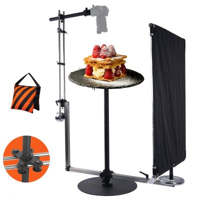 DF DIGITALFOTO 2 Axis 360 Rotation Camera Spinner,Photography Turntable Photo Booth for YouTube Unboxing Commercials Video B-Roll Food Jewelry Slow Motion Bullet-time Dolly Zoom,Camera Movement