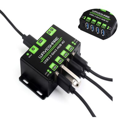 4-Ch USB 3.2 Gen1 HUB, 4-Port USB Hub 4X Extended USB 3.2 Gen1 Ports and 5Gbps, Compatible with Windows,Linux and Android Systems and USB 3.2/2.0/1.1, No Driver Required, Plug-and-Play