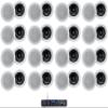 Rockville Bundle: Rock Zone 8 8-Channel 1000W RMS Multi Room Receiver/Amplifier Bundle with (32) HC85-16 White 8" 700 Watt in-Ceiling Commercial Speakers (33 Items) view 1