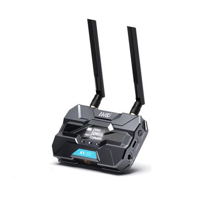 TIMBOOTECH Wireless Video Receiver, Supports Up to 4 Receivers, 1080P HD@60Hz, 2.4 & 5.8GHz, 1000FT Los Range, 66ms Latency, OLED Screen, Smart Channel HDMI Wireless System