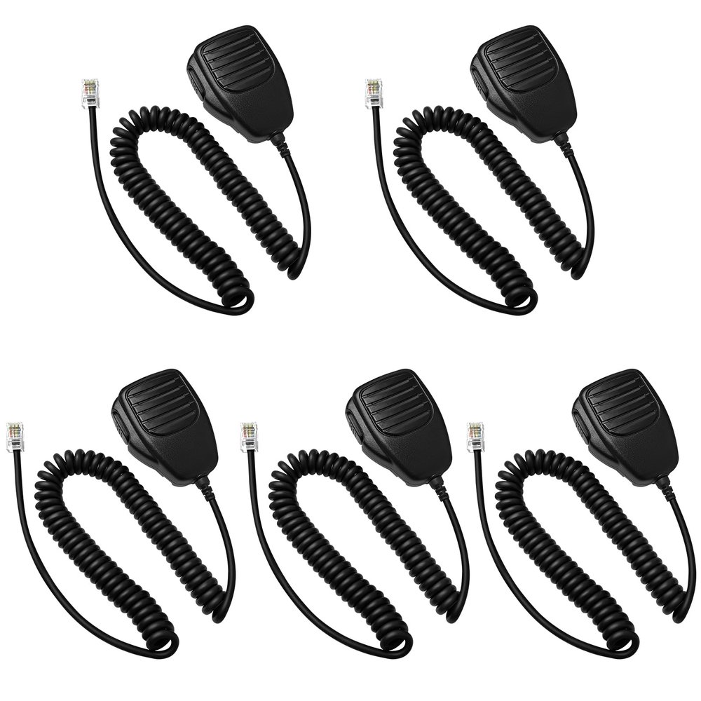 Akoree 5Pcs HM-118N Speaker Mic,HM-118 8 Pin Microphone for ICOM IC-207H IC-208 IC-208H IC-706 IC-706MKII IC-706MKIIG IC-2100 IC-2100H IC-2200 IC-2200H IC-2720 IC-2720H IC-2800 IC-2800H IC-V8000