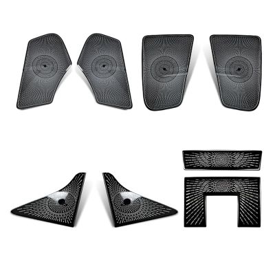 VNFEJEJR Fit for Benz CLS Class W218 2012-2017 Car Accessories Front Rear Door Audio Speaker Roof Reading Lamp Cover Trim Frame Door Audio Speaker Cover(Black)