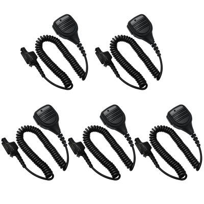 5 Pack PMMN4051 PMMN4051B Windporting Remote Speaker Microphone,Shoulder Mic with 3.5mm Audio Jack Compatible for XTS1500 XTS2500 XTS3000 XTS 5000 HT1000 MTX1000 T1500 HT1000 MTX1000