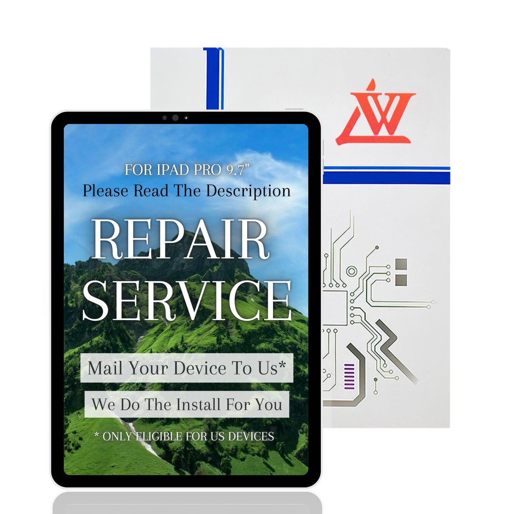 LW Mail-in Repair Service with Original OEM Pull Screen Replacement for iPad Pro 9.7 2016 9.7" LCD Touch Display Full Assembly Replacement A1673 A1674 A1675 + Install Service (no Screen Tools)