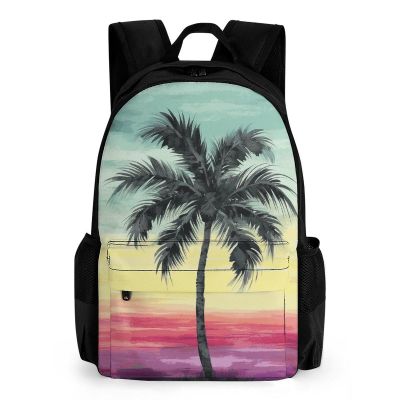 NWTRK Tropical Palm Tree Backpack Laptop Backpack Lightweight Casual Daypack Hiking Travel Backpack for Men Women