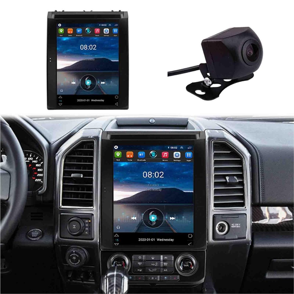 ASHOIH Radio Android Car Stereo for Ford F-150 2015-2020,12.1 Inches Touch Screen Auto Navigation System with GPS WiFi Bluetooth FM Mirror Link+Backup Camera(Size:1+16G)