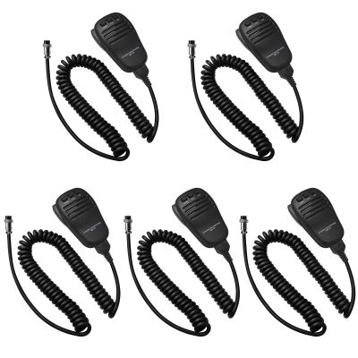 5 Pack MH-31B8 Handheld Speaker Mic 8-Pin Microphone Fit for Yaesu FT-847 FT-920 FT-950 FT-2000 FT-1000 FT-1000MP FT-1000D FT-2000D FTDX1200 FTDX3000 FTDX3000D FTDX3000DS Two Way Walkie Talkie Mic