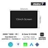 DUDUAUTO DUDU7 Universal Car Stereo Radio with Carplay and Android Auto Ultra-Thin 13 Inch 2000x1200 2K QLED Touch Screen Head Unit with Bluetooth GPS DSP AM/FM Radio 12G RAM+512G ROM view 2