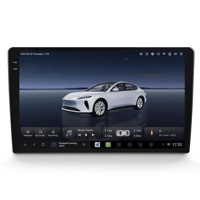 DUDUAUTO DUDU7 Universal Car Stereo Radio with Carplay and Android Auto Ultra-Thin 10.36 Inch 2000x1200 2K QLED Touch Screen Head Unit with Bluetooth GPS DSP AM/FM Radio 12G RAM+256G ROM