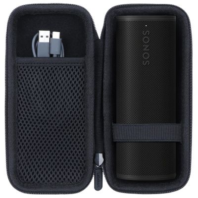 Lebakort Hard Case Compatible with Sonos Roam 2 / Sonos Roam/Sonos Roam SL Portable Waterproof Speaker (Black Case)