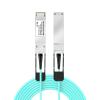 Buacoz QSFP+ to QSFP+ Active AOC Twinax Optical Cable, 5Meter/16.4ft 40G OM3 MMF Direct-Attach Fiber High-Speed Cable, Compatible with Brocade Devices, 40GBASE Ethernet Splitter Cable view 1